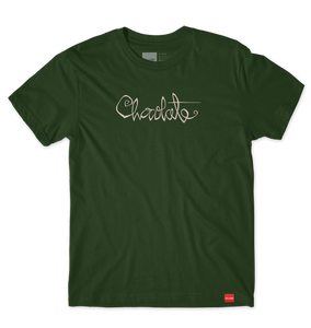 Chocolate skateboard Script Tee shirt Forest