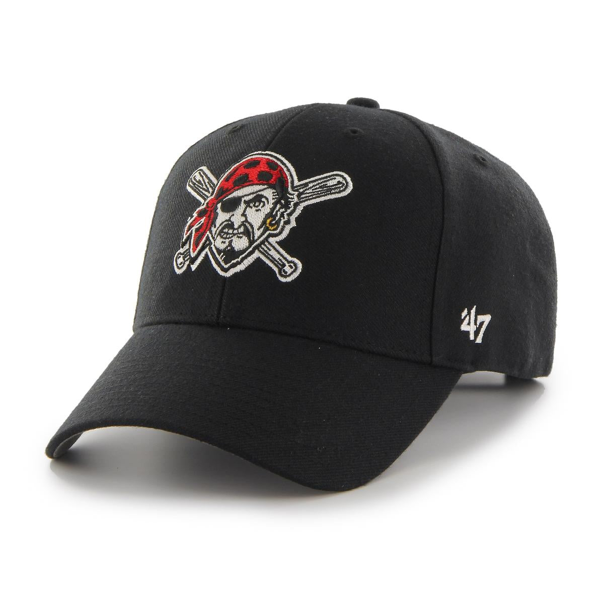 '47 MLB Pittsburgh Pirates MVP Black Adjustable Cap