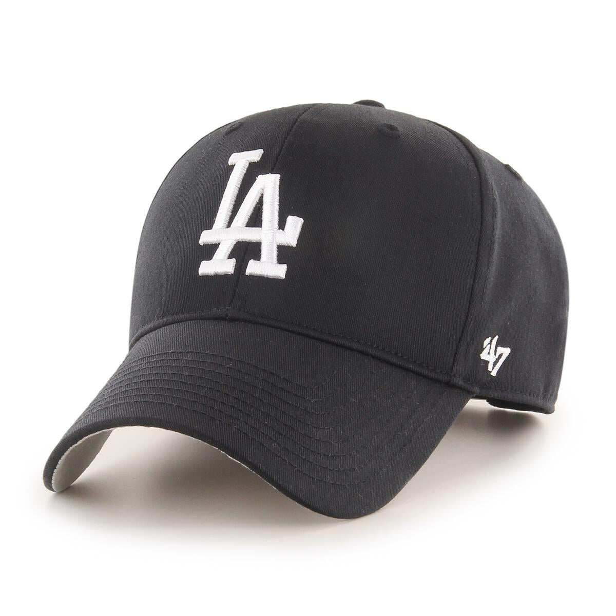 '47 MLB Los Angeles Dodgers Raised Basic MVP Black Snapback Cap