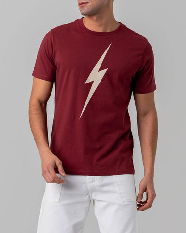 Lightning Bolt Forever tee SS T-Shirt Ruby Wine 99AMATST001R18000