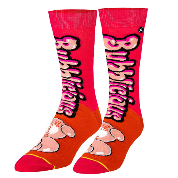Odd Sox Mens Crew Socks Bubblicious Gum Pink/Red 33506MONCD