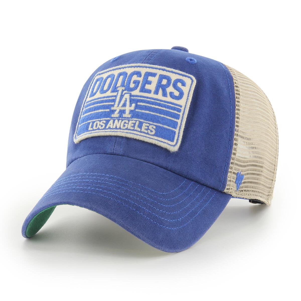 '47 MLB Los Angeles Dodgers Four Stroke Clean Up Royal Blue Vintage Trucker Cap