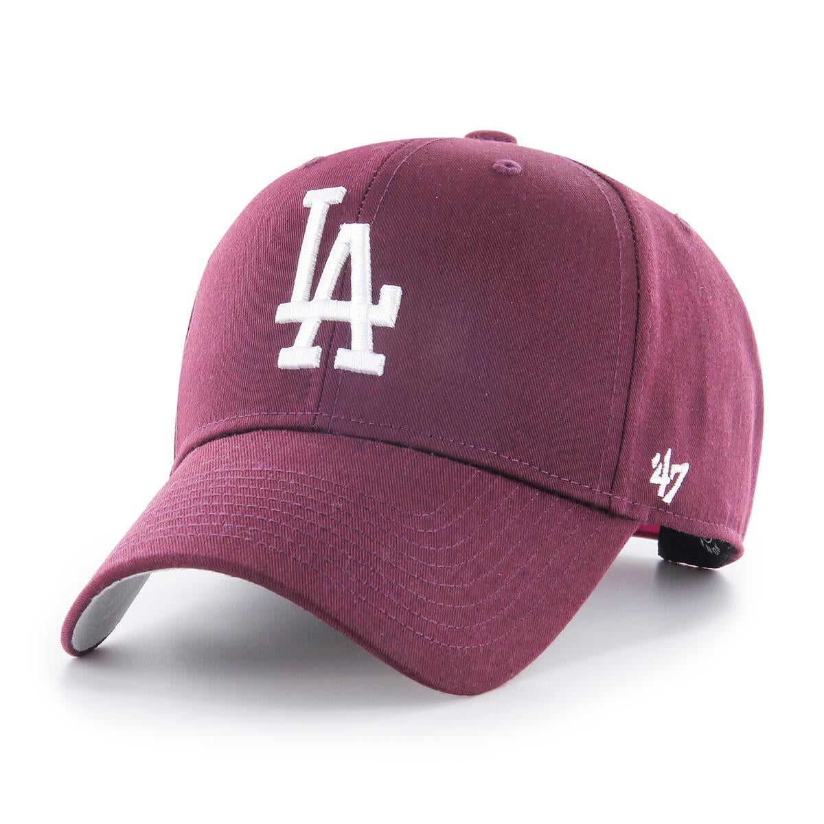 '47 MLB Los Angeles Dodgers Raised Basic MVP Dark Maroon Snapback Cap
