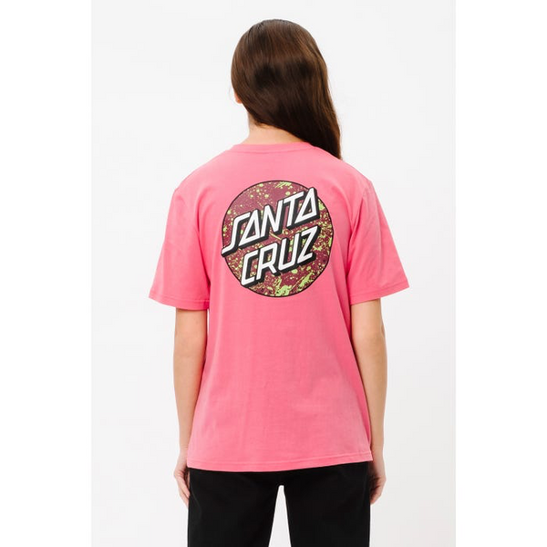 Santa Cruz Speckled Dot T-Shirt Pink Lemonade Size 8 SCW-T1299