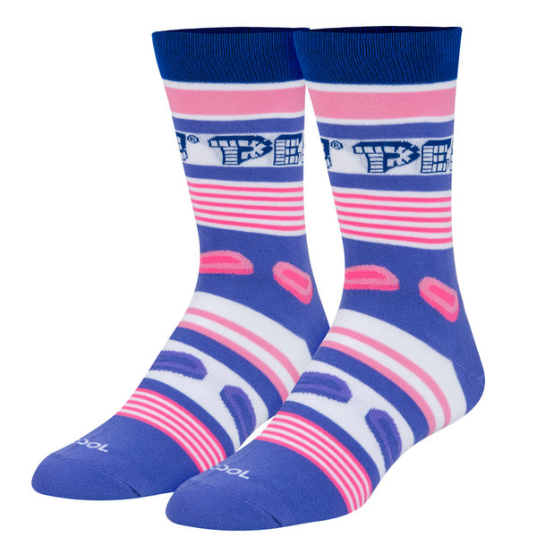 Cool Socks Pez Stripes Mens Crew Socks Purple UK Mens 7-11 10766MCNCF