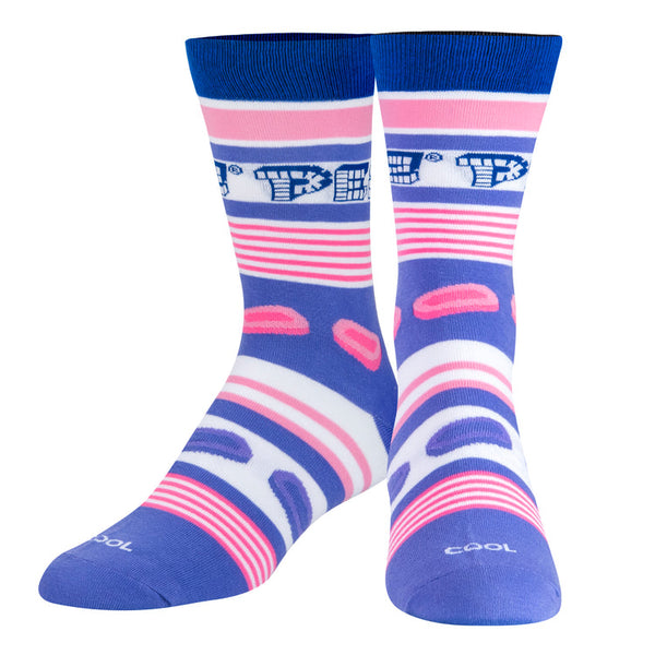 Cool Socks Pez Stripes Mens Crew Socks Purple UK Mens 7-11 10766MCNCF