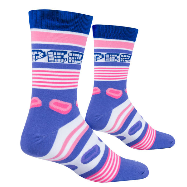 Cool Socks Pez Stripes Mens Crew Socks Purple UK Mens 7-11 10766MCNCF