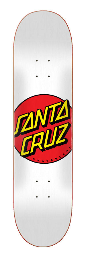 Santa Cruz Skateboard Deck Classic Dot White 8.00" SCR-SKD-2329