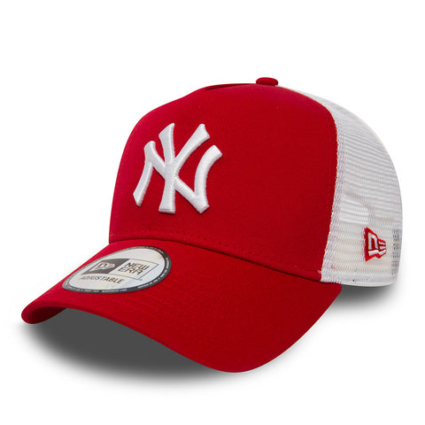 New Era Clean A Frame Trucker Cap New York Yankees Red 11588488