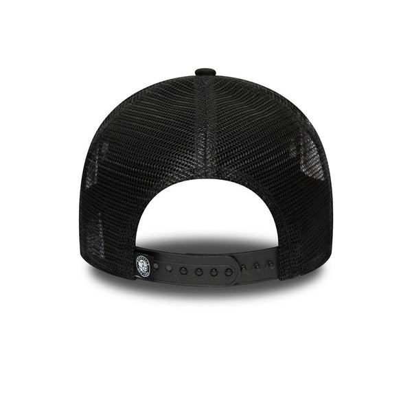 New Era Brooklyn Nets Black A-Frame Adjustable Trucker Black 12285320