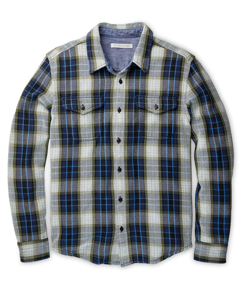 Outerknown Blanket Shirt Marine Feliz Plaid 1310023WMFE