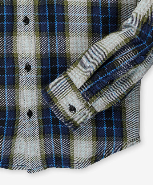 Outerknown Blanket Shirt Marine Feliz Plaid 1310023WMFE