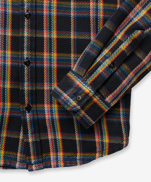 Outerknown Blanket Shirt True Black Rainbow Plaid 1310023WTBR