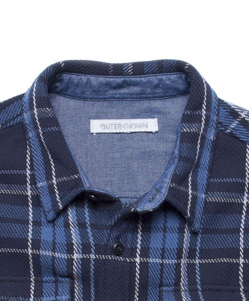 Outerknown Blanket Shirt Midnight Bayview Plaid 1310023-MBP