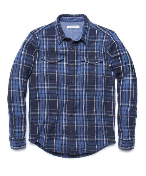 Outerknown Blanket Shirt Midnight Bayview Plaid 1310023-MBP