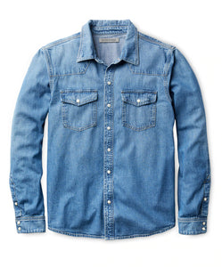 Outerknown Westerly Denim Shirt Authentic Blue 1310169-AUB