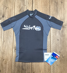 Quiksilver 0.5MM Hyperstretch Short Sleeve Wetsuit Top Grey