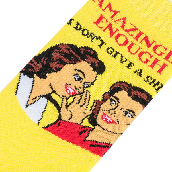 Cool Socks IDGAS Crew Socks Womens Size US 5-10 Yellow 10781WCNCF