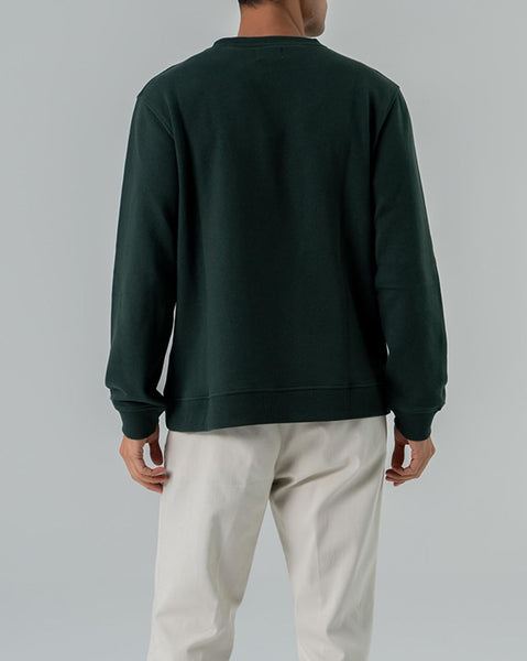 Lightning Bolt - Script Fleece Crew Green - 20SMASWE013