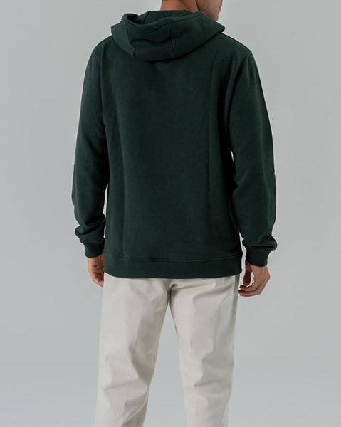 Lightning Bolt Stripe Fleece Hoodie Green 20SMASWH003