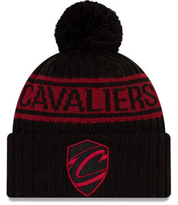 New Era Cleveland Cavaliers NBA Draft Edition Pom Knit Beanie Hat Black 60143869