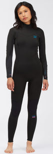 Billabong Women’s 3/2mm Synergy Back Zip Wetsuit Black Palms C43G52BIP2