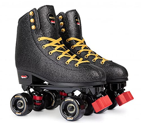 Rookie Rollerskates Bump Disco Complete Quad Skates Black Glitter Adult