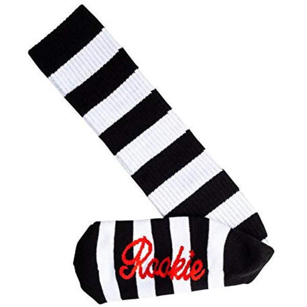 Rookie Unisex Adult 20'' Knee High Stripe Sock Black/White One Size