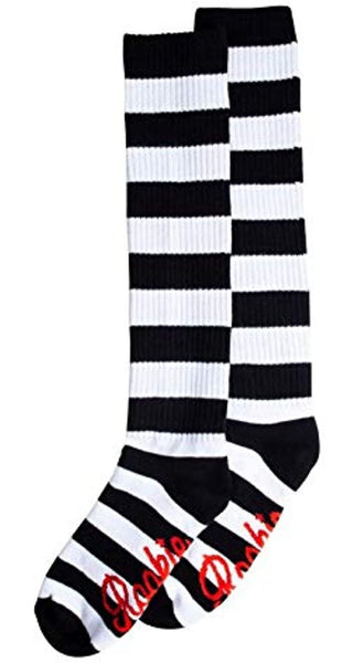Rookie Unisex Adult 20'' Knee High Stripe Sock Black/White One Size