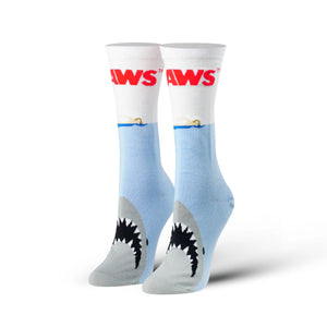 Cool Socks Jaws Crew Socks Womens Size US 5-11 CSGJAWS