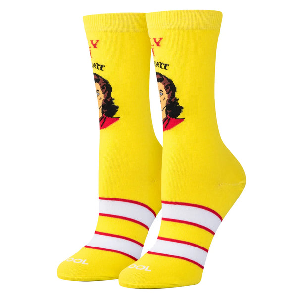 Cool Socks IDGAS Crew Socks Womens Size US 5-10 Yellow 10781WCNCF