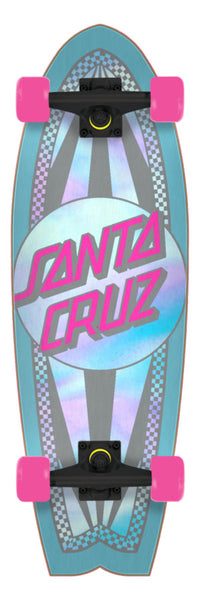 Santa Cruz complete Cruzer Prismatic Dot Shark Silver 8.8” x 27.7” SCR-COM-2034