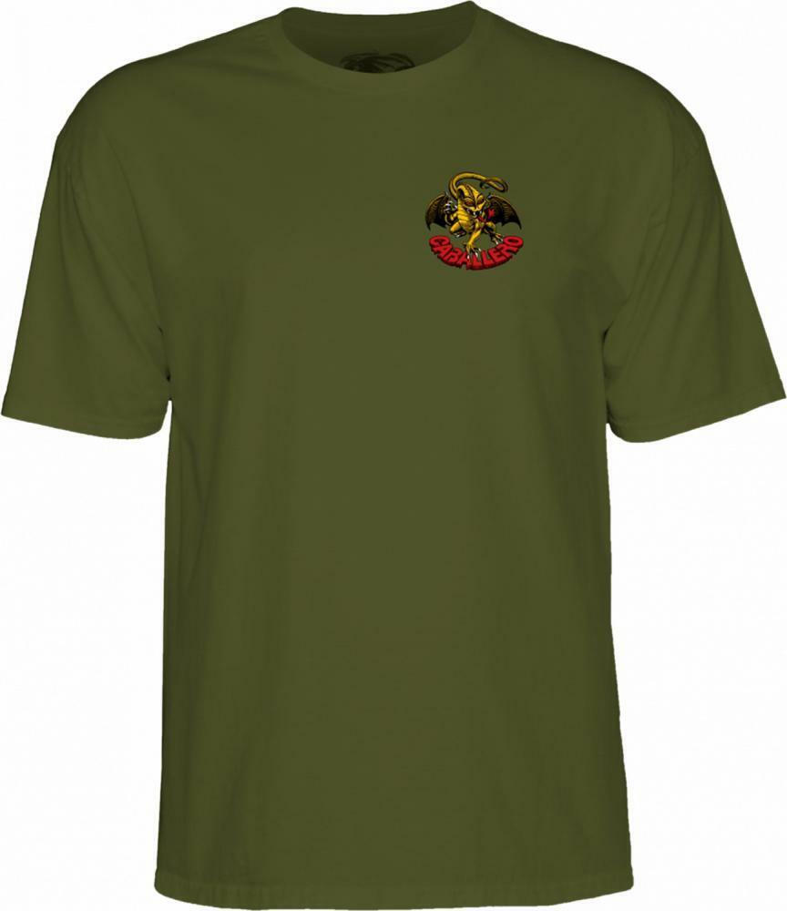 Powell Peralta Cab Dragon II T Shirt Adult Military Green CTMSCCDGM Small