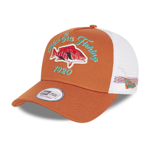 New Era Fishing A-Frame Trucker Cap Brown 60112684