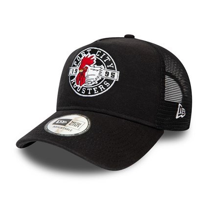 New Era  Port City Roosters Milb Black A-Frame Trucker Cap Black  60141536