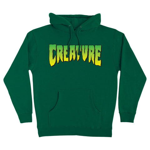 Creature Logo Heavyweight Hoodie Adult Green CRE-HDY-11