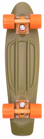 Penny cruiser skateboard 22" Burnt Olive - Green / Orange PNY-COM-0082