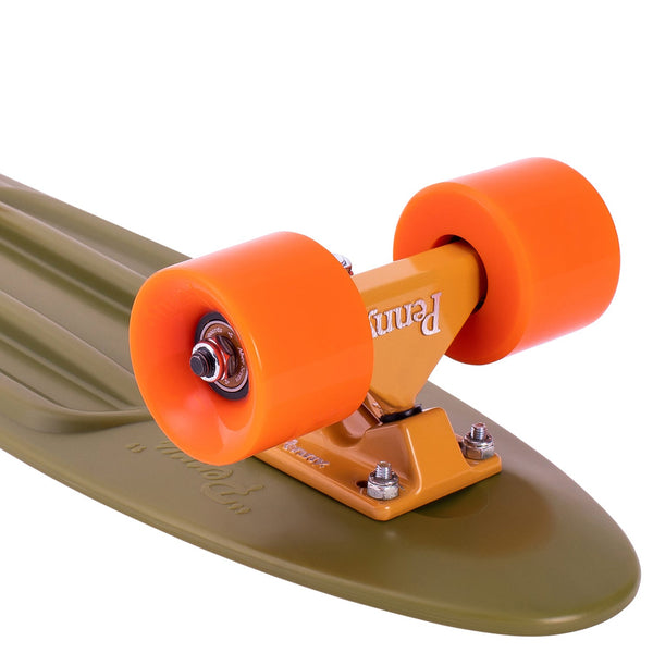 Penny cruiser skateboard 22" Burnt Olive - Green / Orange PNY-COM-0082