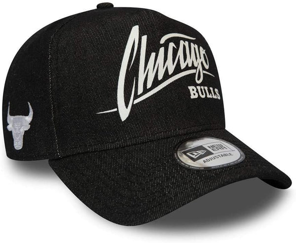 New Era Denim A-Frame Adjustable Chicago Bulls Black Cap 11941834