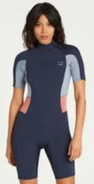 Billabong Women’s 2mm Synergy Short Sleeve Springsuit UK8 JWSPNBSB Sample