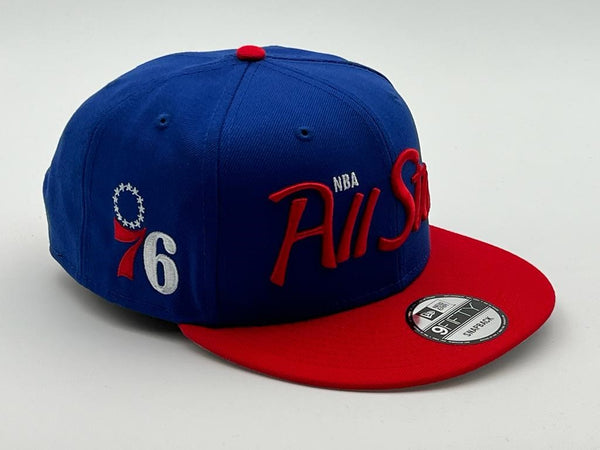 New Era 9Fifty Cap Philadelphia 76ers All Star Game Script Blue 60239640