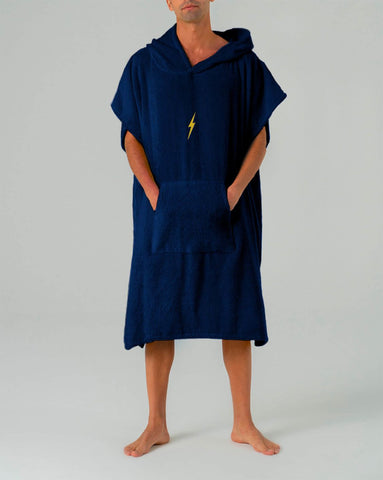 Lightning Bolt Towel Poncho Blue One Size 99AUNSWH001B01