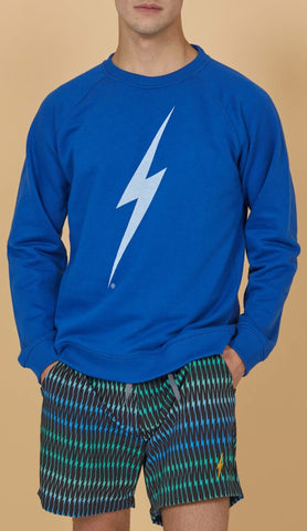 Lightning Bolt Mens Forever Blue Crew
