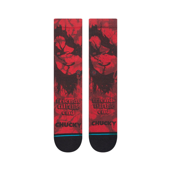 Stance Chucky Child's Play Wanna Play Crew Sock Red A555C22WAN-BLK
