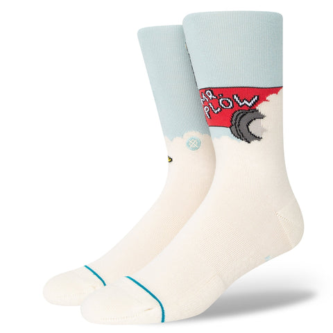 Stance Mr Plow Crew Sock Light Blue Mens UK Large