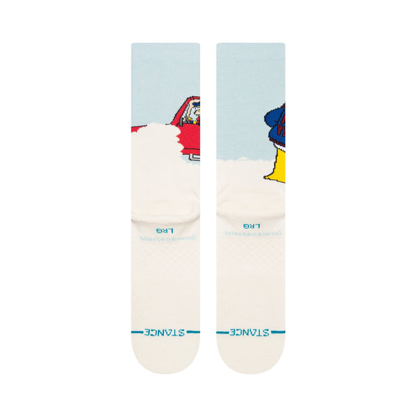 Stance Mr Plow Crew Sock Light Blue Mens UK Large
