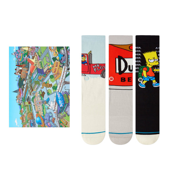 Stance Socks The Simpsons Box Set 3 Pair Large A555D22THS-MUL