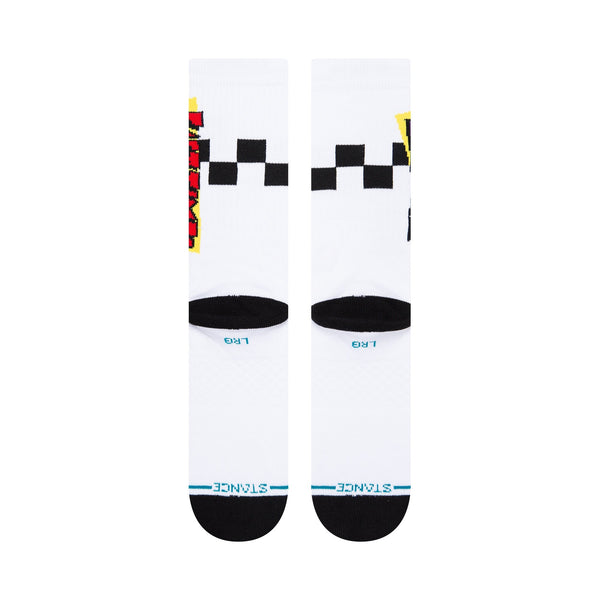 Stance Fast Times Ridgemount High Gnarly Crew Socks Adult White A556C22GNA-WHT