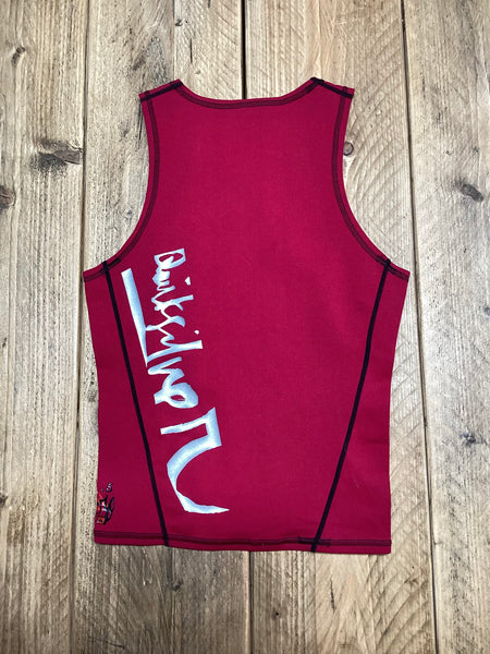 Quiksilver 0.5M Hyperstretch Red Sleeveless Vest Size Medium SY98AS