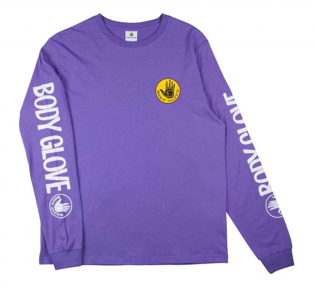 Body Glove Womens Original L/S T-Shirt Washed Purple